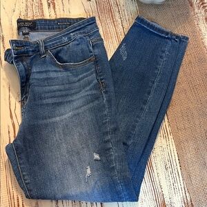 Judy Blue Distressed Skinny Jeans - Classic Blue